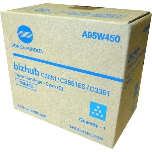 Konica Minolta TNP49C A95W490 Cyan High Cartridge | Genuine & Brand New