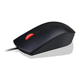 Lenovo Essential USB Wired Optical Mouse 4Y50R20863 - Angled View
