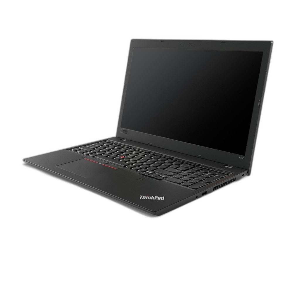 Lenovo ThinkPad L590 Laptop 15.6" i5-8265U 16GB 256GB SSD FHD Win 11 Pro Refurbished Laptop - Angled View