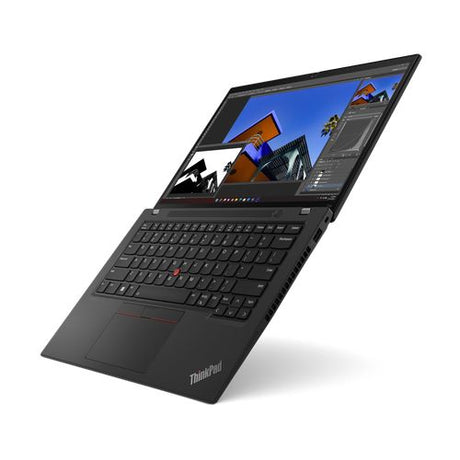 Lenovo ThinkPad T14 Gen 4 Laptop 14" i7-1355U 16GB 512GB SSD LTE Win 11 Refurbished Laptop - Angled View