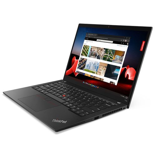 Lenovo ThinkPad T14s Gen 4 Refurbished Laptop - Angled View with Ports