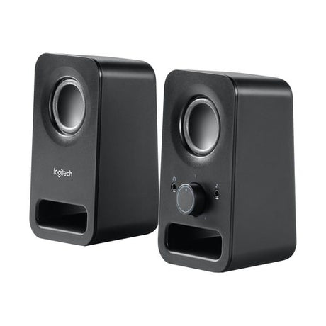 Logitech Z150 Compact 2.0 Stereo Speakers - Angled View