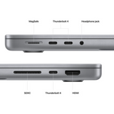 MacBook Pro 14 ports MagSafe 3 Thunderbolt 4 HDMI SDXC