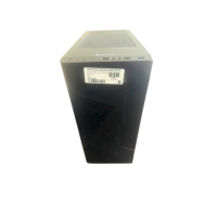 A black MSI Thermaltake B360 gaming desktop tower with an Intel Core i7-8700 label stands upright against a white background, showing some surface scratches. Specs: 32GB RAM, 2TB HDD, 1.5TB SSD, GTX 1060, WIFI, W11P, certified refurbished.