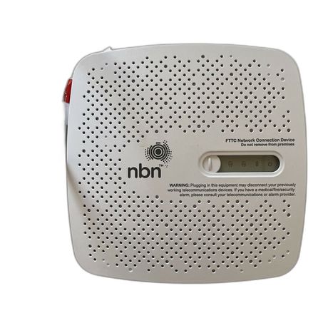 NetComm NDD-0300 NBN FTTC NTD modem front view transparent background