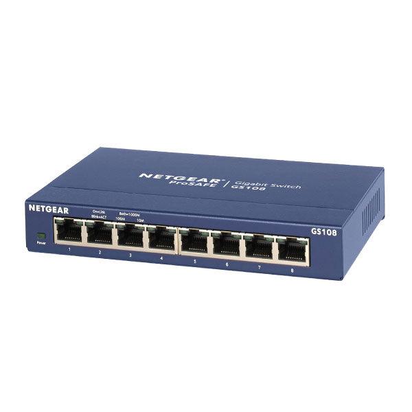 Netgear GS108 Prosafe 8 Port Gigabit Switch | 3mth Wty