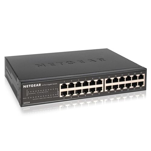 Netgear GS324 24-Port Gigabit Unmanaged Switch Auto Uplink Desktop Wall