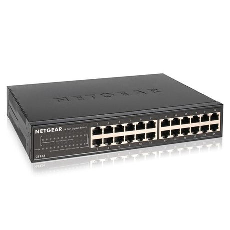 Netgear GS324 24-Port Gigabit Unmanaged Switch Auto Uplink Desktop Wall
