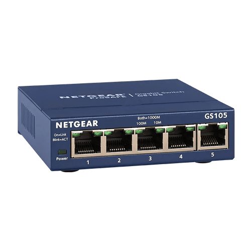 Netgear ProSAFE GS105 Refurbished Switch - Ports detail