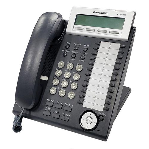 Panasonic KX-DT333ALB 3-Line Digital Corded Speakerphone Refurbished - Side View