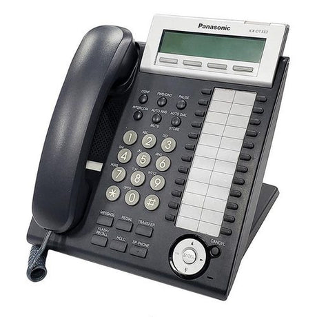 Panasonic KX-DT333ALB 3-Line Digital Corded Speakerphone Refurbished - Side View