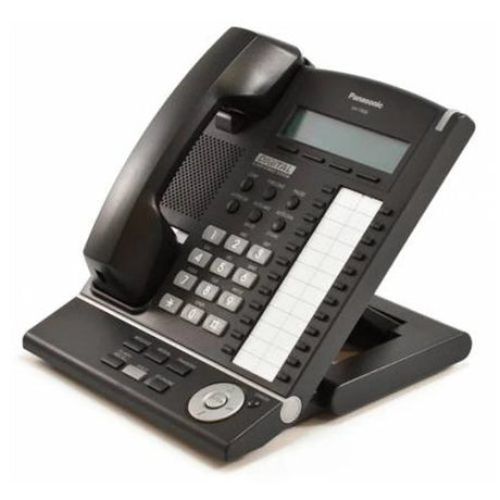 Panasonic KX-T7630 Black Digital Refurbished Phone - Angled View