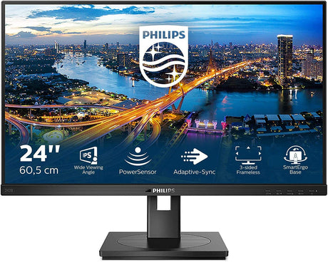 Philips 242B1 24in FHD IPS 75Hz W-LED Refurbished Monitor - Angled View