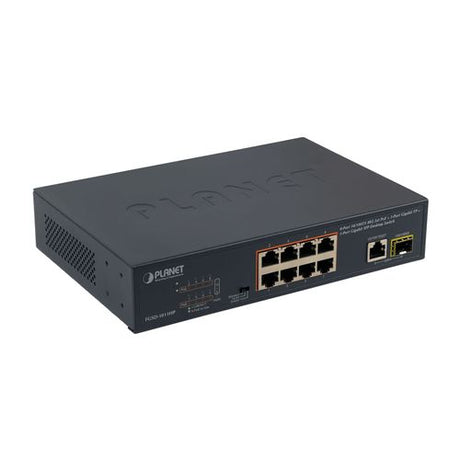 Planet FGSD-1011HP 8-Port PoE+ Switch 120W + Gigabit RJ45 + SFP Unmanaged