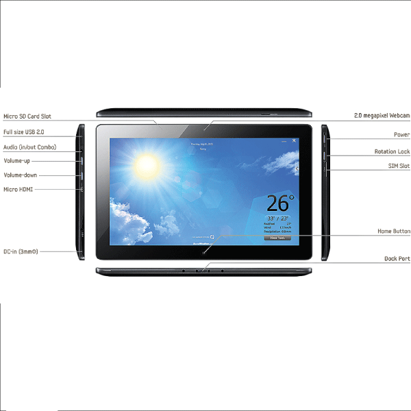 SAMSUNG Slate XE700T1A Tablet i5 2467M 1.6GHz 4GB 128GB SSD W7P 11.6"