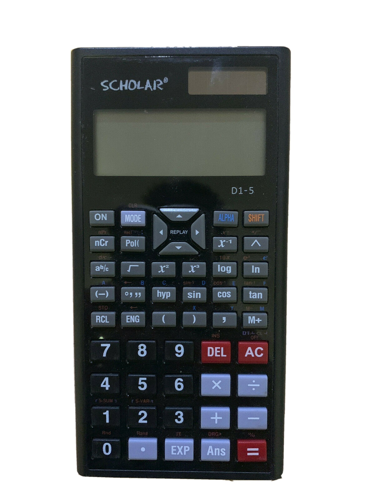 Scholar D1-5 Desktop Calculator Basic Office School Solar Battery Refurbished - Product View