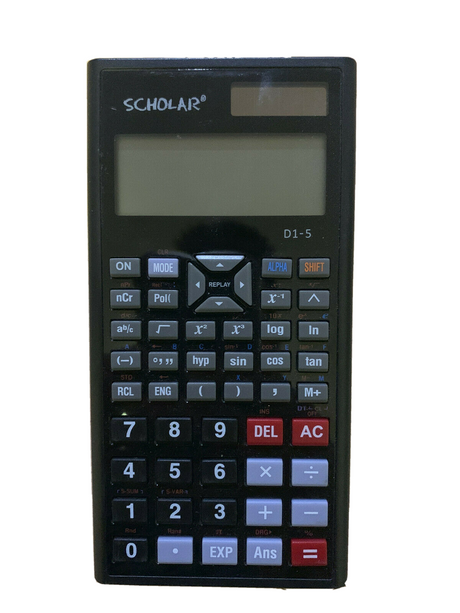 Scholar D1-5 Desktop Calculator Basic Office School Solar Battery Refurbished - Product View