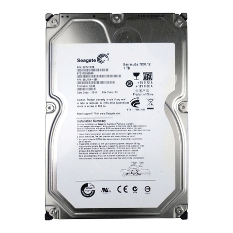 Seagate BarraCuda ST31000524AS 1TB 7200 RPM 32MB SATA 6GBs 7200RPM Hard Drive