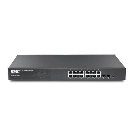 SMC 16-Port Gigabit Ethernet PoE+ Smart Switch 
