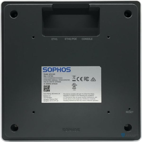 Sophos APX 530 802.11ac Wave 2 Indoor Access Point - Rear View