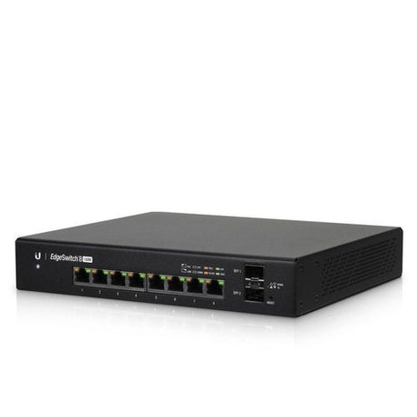 Ubiquiti EdgeSwitch 8 ES-8 8-Port Gigabit Managed Switch Refurbished Networking - Angled View