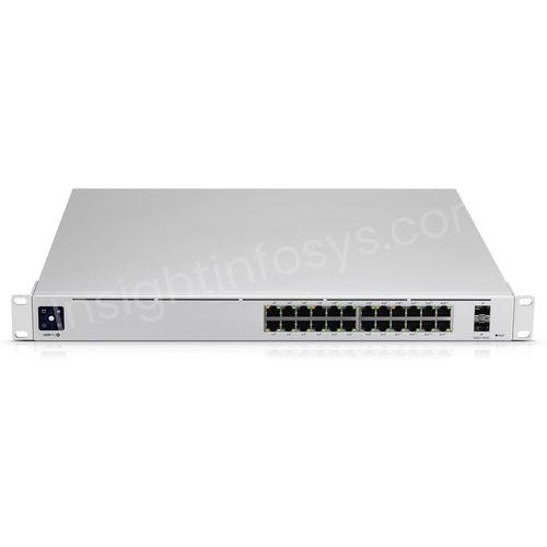 Ubiquiti USW-Pro-24-POE UniFi 24-Port PoE Managed Switch Refurbished Networking - Front View