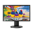 A ViewSonic VG2228wm 22 1920x1080 monitor (NO STAND) displays three colorful birds—a red-headed, blue-headed, and black-headed—set against a vibrant abstract background with flowers and geometric shapes.
