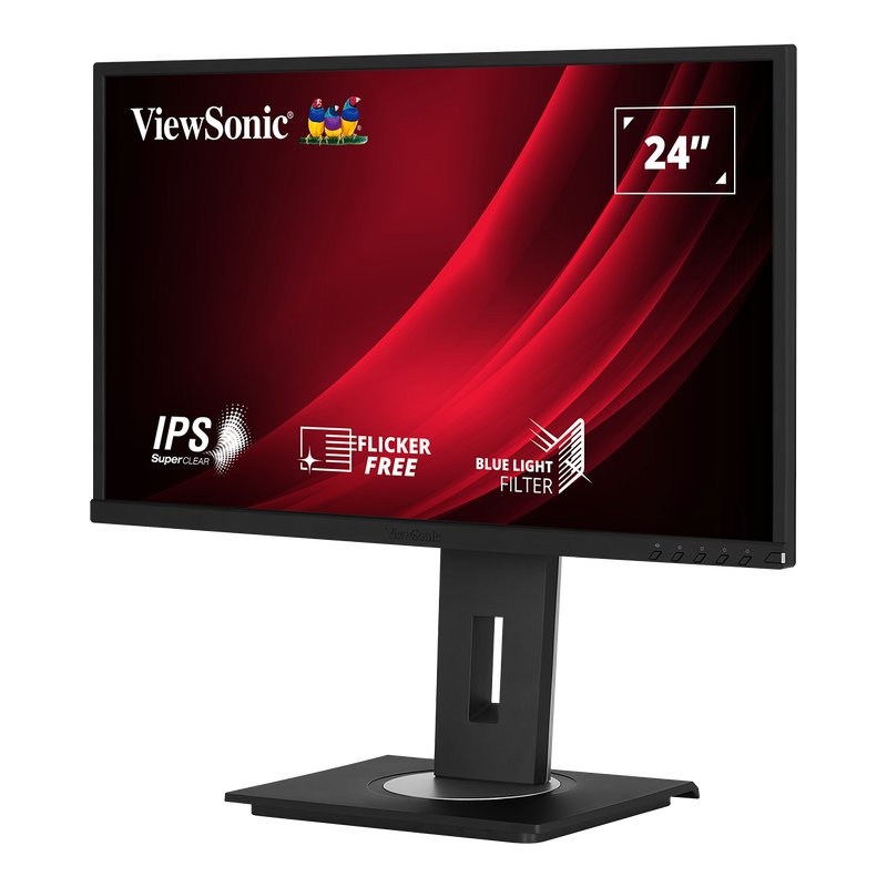 ViewSonic VG2448 24" FHD IPS Ergonomic Monitor Refurbished - Height Adjustable Stand