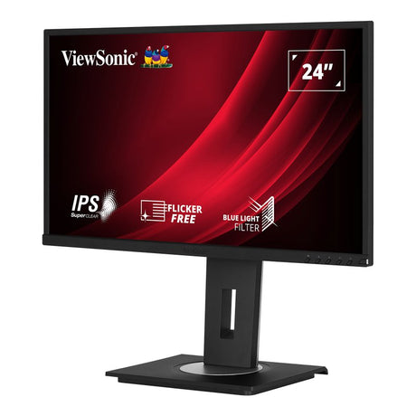 ViewSonic VG2448 24" FHD IPS Ergonomic Monitor Refurbished - Height Adjustable Stand