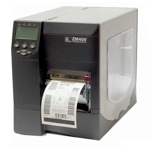 Zebra ZM400 4in 203dpi Thermal Transfer Label Printer Refurbished - Front View