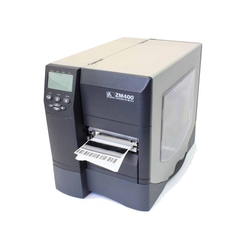 Zebra ZM400 4in 203dpi Thermal Transfer Label Printer Refurbished - Side Profile